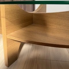 センターテーブル ガラス 
木の画像