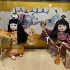 レトロ　日本人形　福寿　双葉　錦凰　ガラスケースの画像