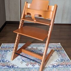 ●STOKKE 木製イス★ストッケ トリップトラップ-2★ベビーセット+(クッションカバー)付◎6ケ月位～S/N3～岡崎市最南部地域手渡し◎の画像