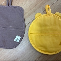 ぷーさん鍋敷き&ミトンの画像