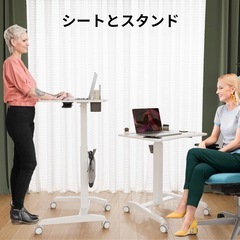昇降式テーブル パソコンデスク の画像