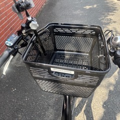 YAMAHA  pas kiss電動アシスト自転車 ブラック 大きなカゴ付きの画像