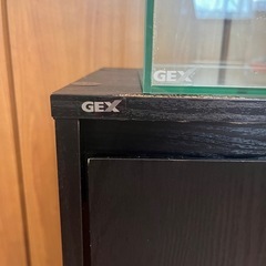 45cm水槽用台 GEX アクアラック ウッド 450BK（中古・傷あり）の画像