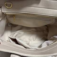 冬用ハンドバッグ　チェック柄の画像