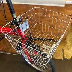 【防犯登録無料】20インチ折りたたみ自転車　赤の画像