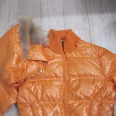 値下げ　オーシャンパシフィック　レーディス　ダウンジャケット　オレンジ色　Ｌサイズの画像