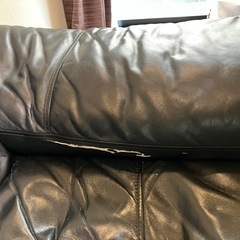 カウチソファ(ニトリ)レザー調の画像