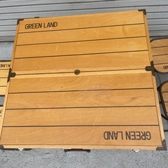 GREEN LAND 折りたたみテーブル チェア4脚セット キャンプ アウトドアの画像