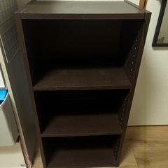 (取引中)カラーボックス　茶色　三段　収納棚の画像