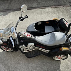 子供用　電動　サイドカー　電動バイクの画像