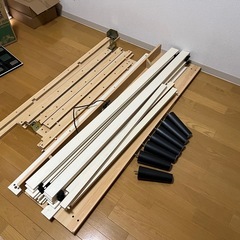 木製ダブルベッド　ほぼ新品　分解済の画像