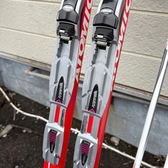 お引取り限定 ATOMIC アトミック ワールドカップ クラシカル クロスカントリースキー板 196cm 歩くスキー ストック付きの画像