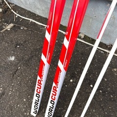 お引取り限定 ATOMIC アトミック ワールドカップ クラシカル クロスカントリースキー板 196cm 歩くスキー ストック付きの画像