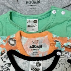 値下げしました！ムーミン　reima レイマ　ベビー服　長袖ロンパース長ズボン　セット売りの画像