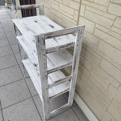 ホワイトのラック おしゃれ 3段ラックの画像