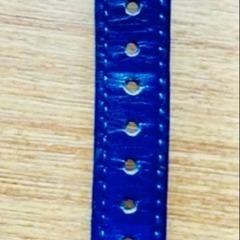 【美品】 FOSSIL フォッシルES3795 ゴールド×ブルーレザー 腕時計の画像