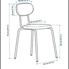 テーブルとイスのセットの画像