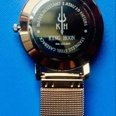 KING HOON アナログ腕時計 ゴールドの画像