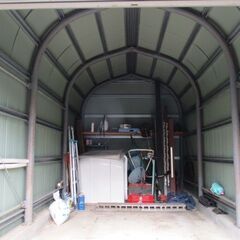 カマボコ型車庫　豪雪ガレージ　耐雪車庫の画像