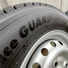 ■ スタッドレスタイヤ＆ホイール4本セット ■ ヨコハマIG91 ■ 145/80R12 ■ 使用100km未満 ■ 洗浄ワックスしてお渡しの画像