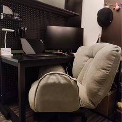 新品　グレー色　椅子　パソコンチェア　回転式イスの画像