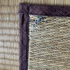 リーフ柄★いぐさ調ラグ難ありの画像