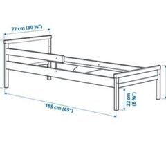 IKEA ベッド マットレス付き 150cm ソファーとしても使用可能 イケアの画像