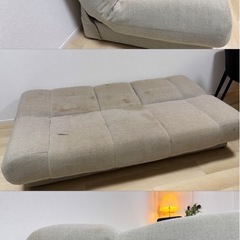 訳あり　引き取り限定 日本ベッドデロス　ソファーベッド　収納付きカバー付きの画像