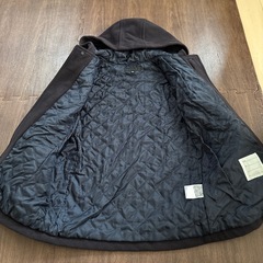 ユニクロ　ダッフルコート　紺　140cmの画像