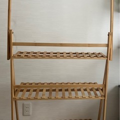 【美品】 木製三段棚の画像