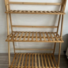 【美品】 木製三段棚の画像
