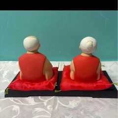 ご長寿人形　陶器製置物の画像