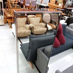 スタンドミラー 姿見 高さ154cm キャスター付き 全身鏡 家具 苫小牧西店の画像