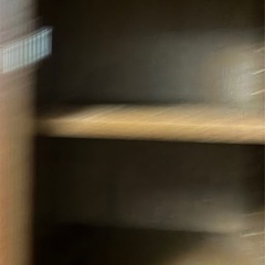 本棚、収納棚　ガラス扉　横幅33㌢スリム　ブラウンの画像