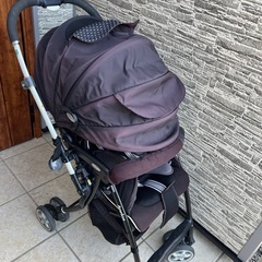Aprica　アップリカ　ベビーカー　水玉柄　の画像