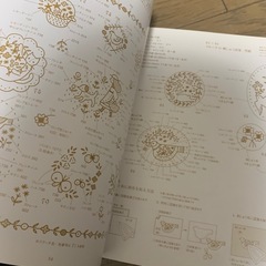 ブローチ小さな花刺繍の本の画像
