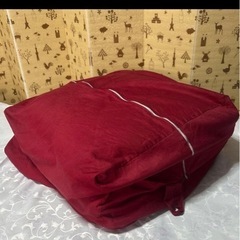 未使用　座布団３枚組　収納カバーつき　グリーン系の画像