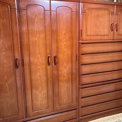 1月半ばまで　大阪府引き取り限定　昭和　和箪笥　木製衣装ケース　ダークブラウン2セットの画像