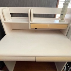 こども用学習机セット　ライト& 学習椅子 回転式 キャスター付きの画像