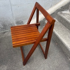 折りたたみ机（木製）＆折りたたみ椅子（木製）
の画像