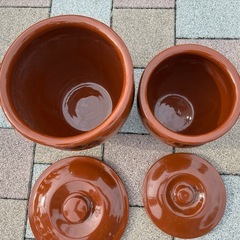 常滑焼 久松 かめ 丸壺蓋付 の画像