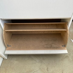 白 シューズラック 下駄箱 の画像