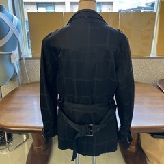 K2511-031 Sorridere コート LLサイズ ブラック チェック柄 ほつれ有り の画像