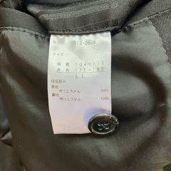 K2511-031 Sorridere コート LLサイズ ブラック チェック柄 ほつれ有り の画像