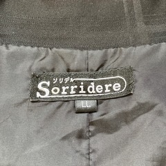 K2511-031 Sorridere コート LLサイズ ブラック チェック柄 ほつれ有り の画像