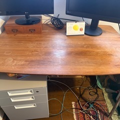 古木 幅120 パソコンデスク ダイニングテーブル 大きめテーブルの画像