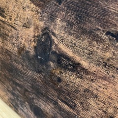 ニトリ　ダメージ風木目ローテーブルの画像