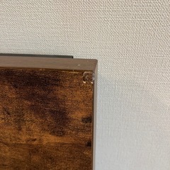 ニトリ　ダメージ風木目ローテーブルの画像