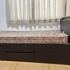 シングルベッド収納付きの画像