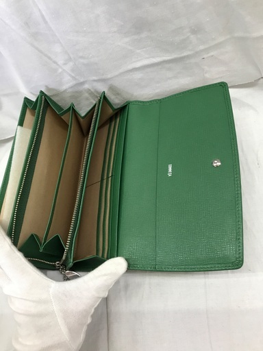 ☆ドリーム2号館☆COMME CA/長財布/牛革/グリーン【ジモティー割引対象商品】